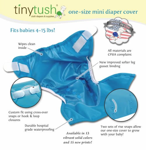 One Size Mini Cloth Diaper Cover One Size Mini Cloth Diaper Cover